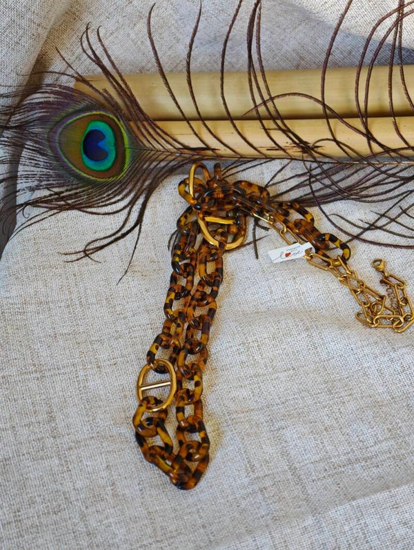 Instinct Sauvage – Sautoir Léopard & Œil de Tigre