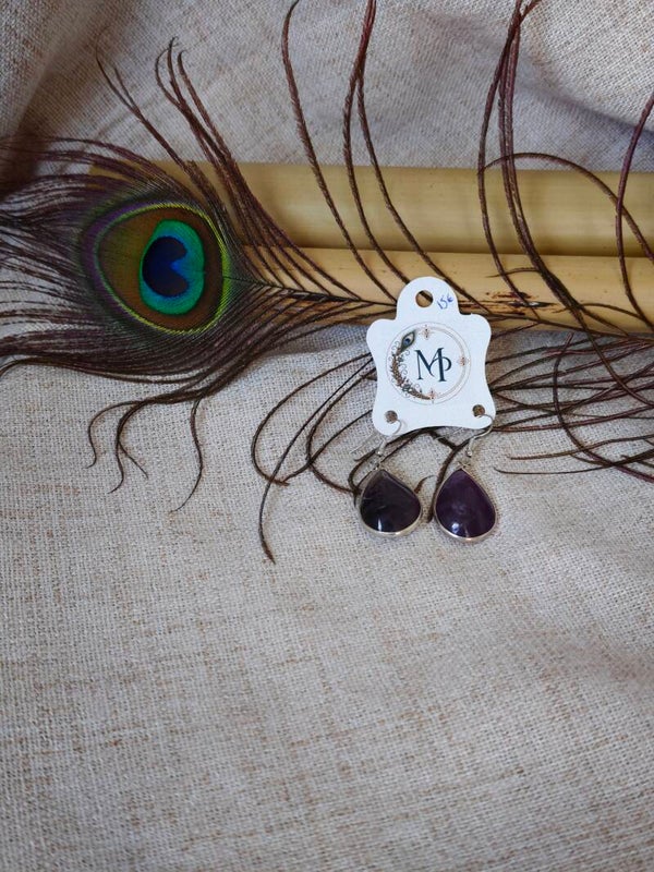 Gouttes de Sérénité – Boucles d'Oreilles Améthyste