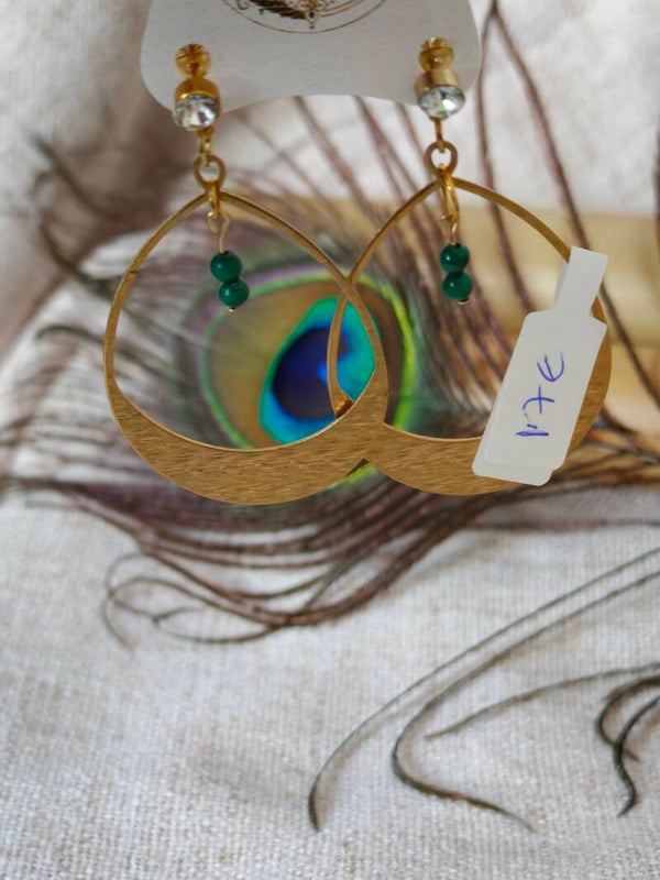 Éclats d'Émeraude – Boucles d'Oreilles Malachite