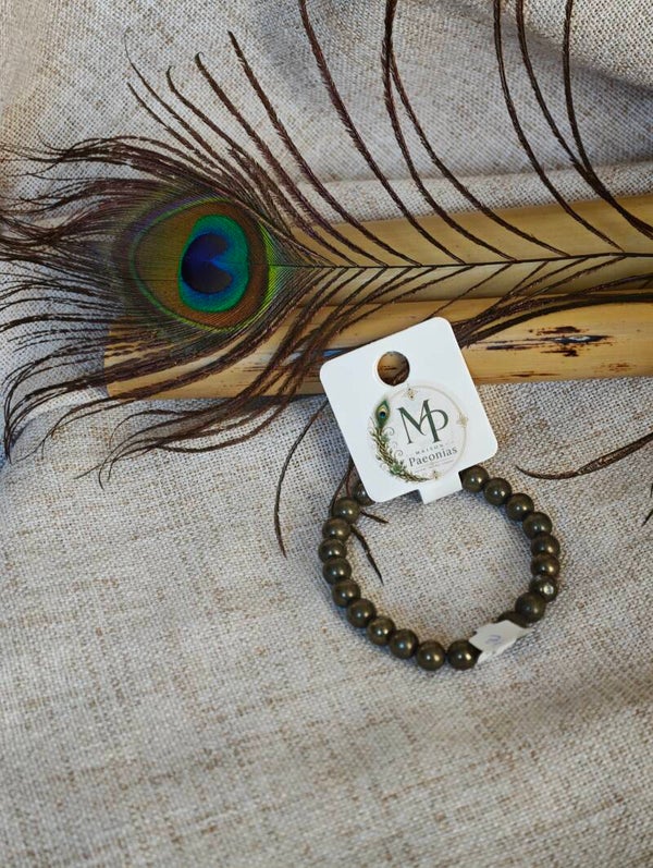 Éclat de Force – Bracelet Pyrite 8 mm
