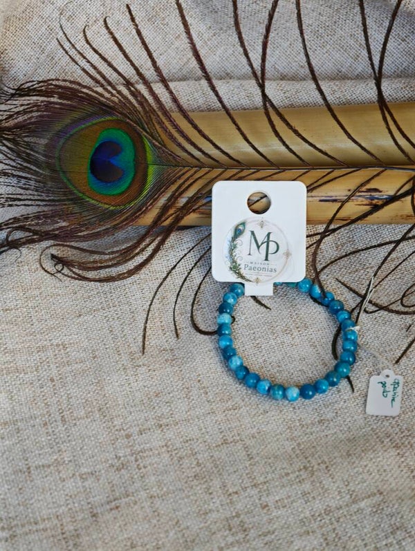 Éclat de Sérénité – Bracelet Apatite 6 mm