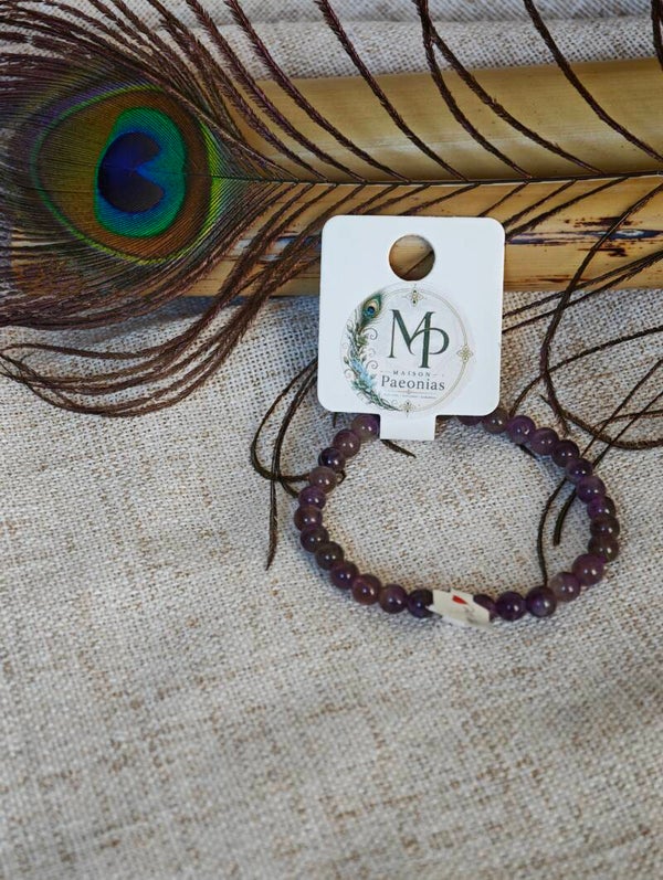 Sérénité Violette – Bracelet Améthyste 6 mm