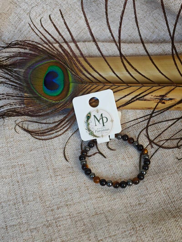 Gardien des Ombres- Bracelet Triple Protection