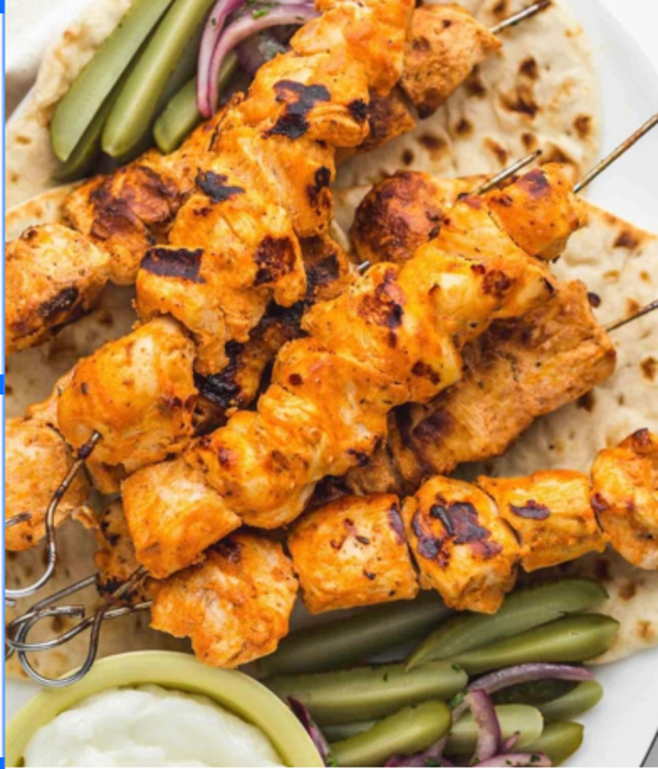 Grilled Marinated Chicken Skewers/Shish Taouk