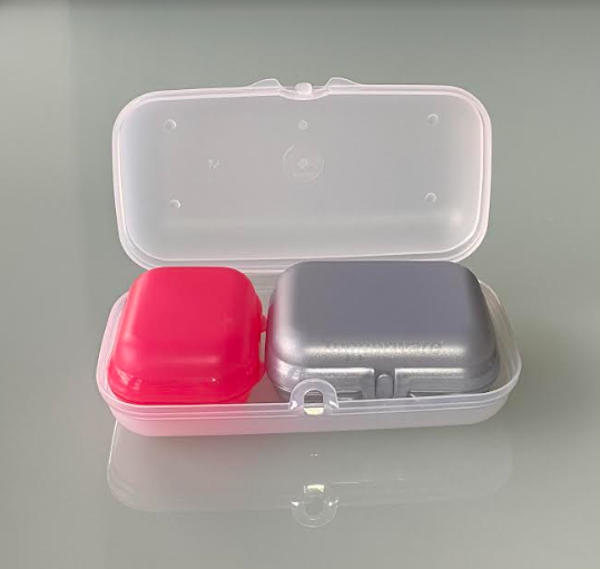 Set Eco Smartclip Snackdozen, 3 delig, Wit, Lime en Roze