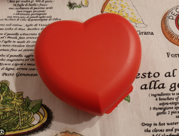 Snackdoosje 'Hart', Rood