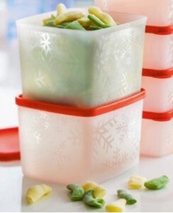 Diepvriesdoos vierkant, 800ml, Rood