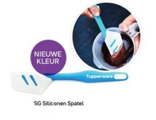 Siliconen Spatel, Blauw Wit