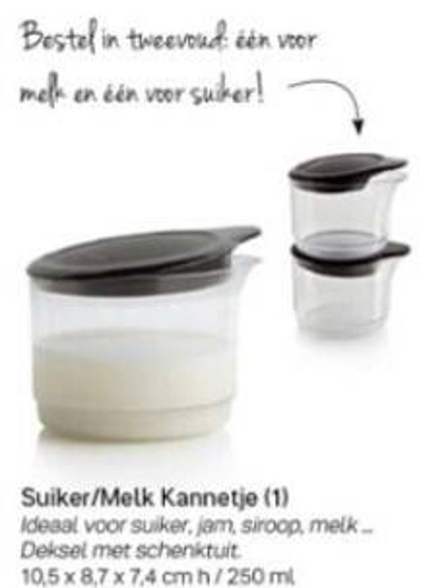 Exclusieve Melk of Suiker kannetje, Zwart