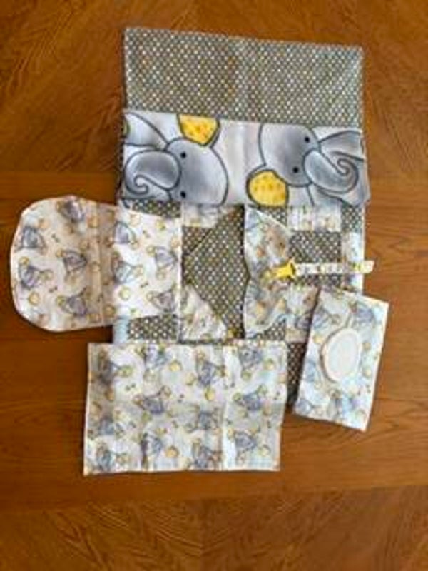 Elephant Baby Blanket Set