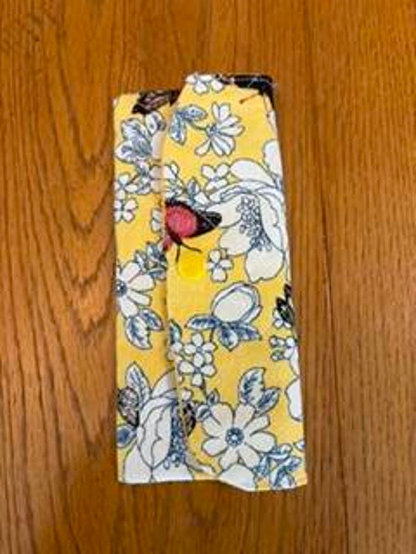 Yellow Floral Soft Sunglass Case