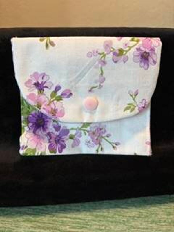 Purple Floral Coin Purse
