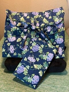 Purple Floral Wallet and Book Bag