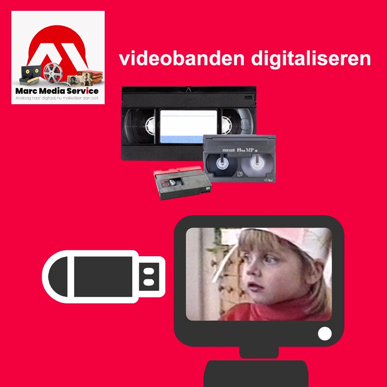 VIDEOBANDEN digitaliseren en overzetten op USB stick