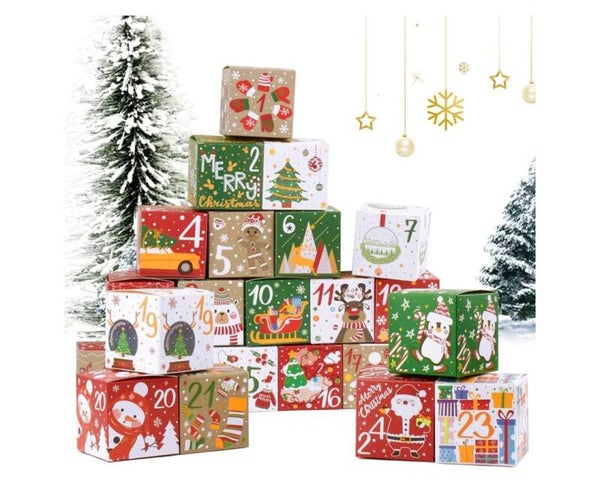 Adventskalender Schachteln Bunt