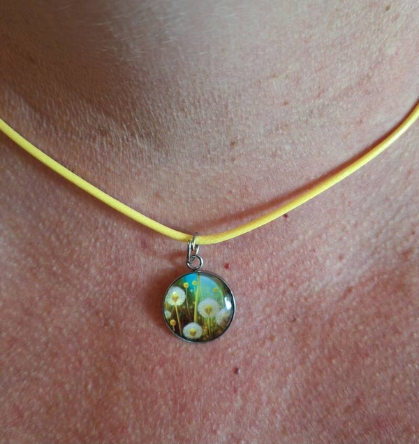 Cabochonkette Pusteblumen