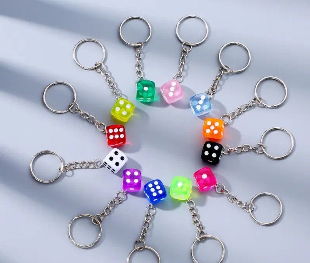 Schlüsselanhänger Würfel mehrere Farben