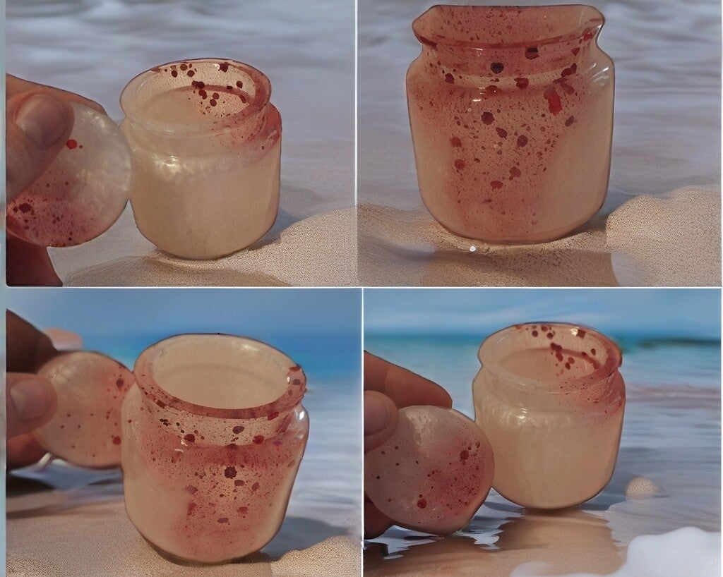 Kleine Dose Weiß/Glitzer