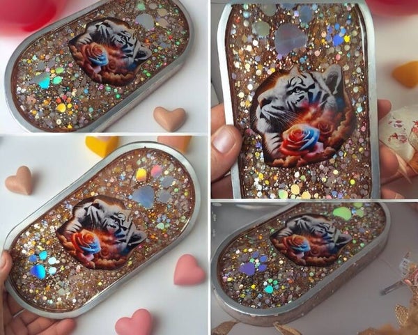 Ovales Tablet Tiger