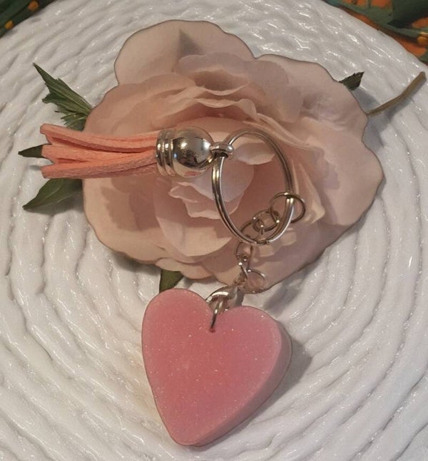 Schlüsselanhänger Kleines Rosa Herz