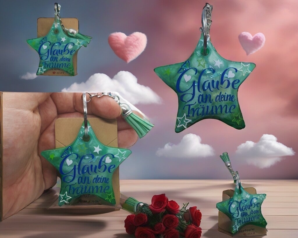 Sternenschlüsselanhänger Glaube an deine Träume