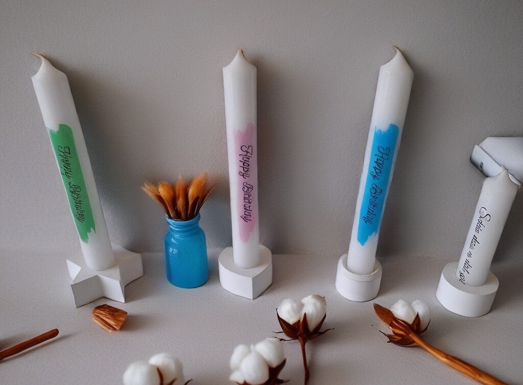 Happy Birthday Kerze mit Halter