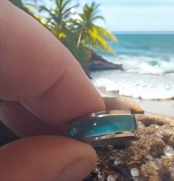 Opal Ring Blau Size 17