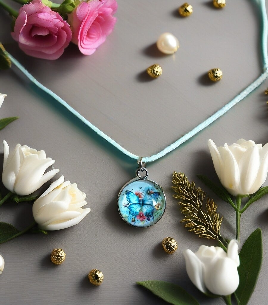 Cabochonkette Schmetterling
