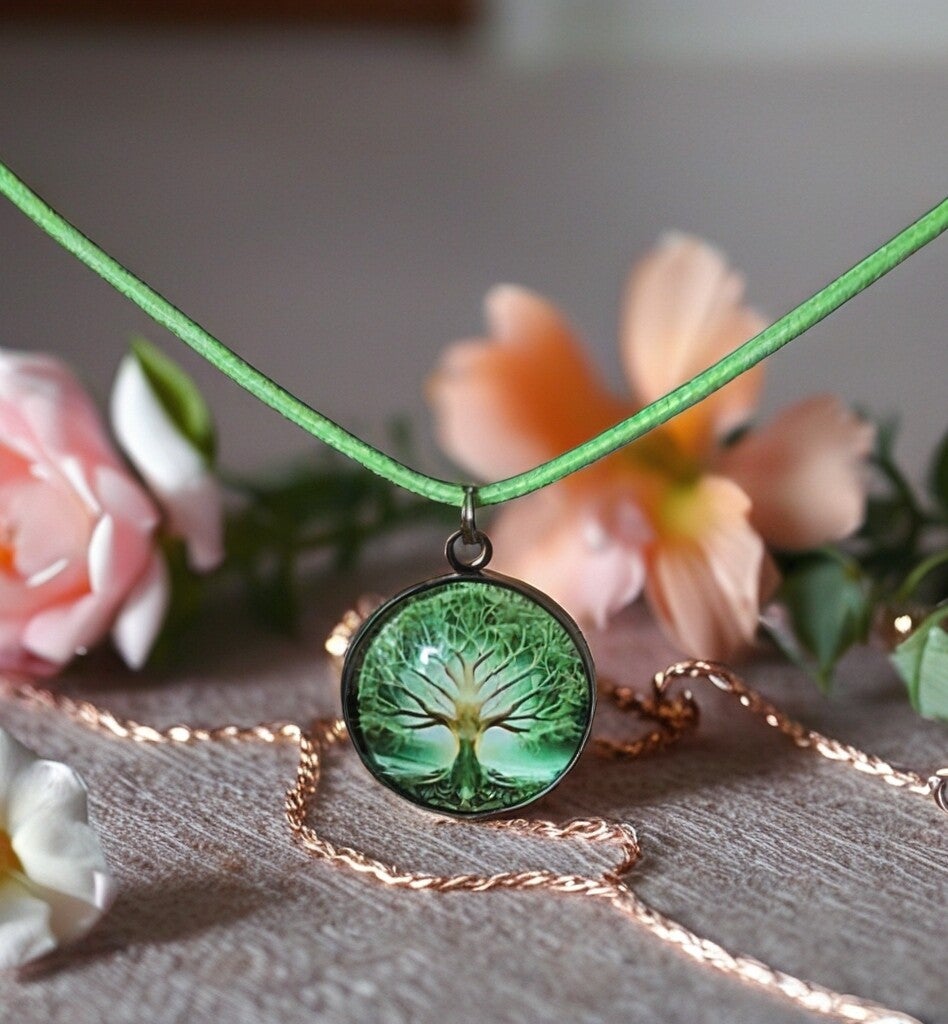 Cabochonkette Lebensbaum