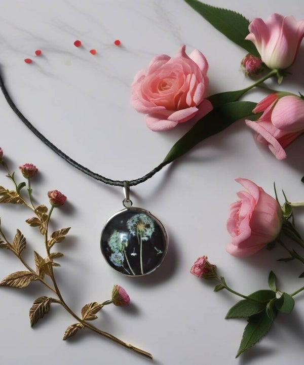 Cabochonkette Pusteblume