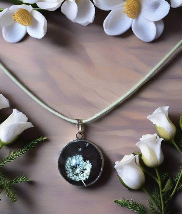 Cabochonkette Pusteblume