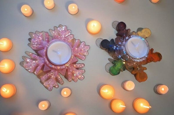 Schneeflocken Teelichthalter