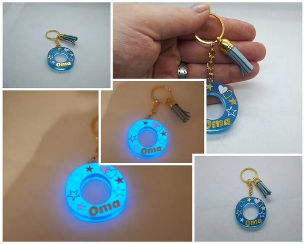 Leuchtschlüsselanhänger Oma