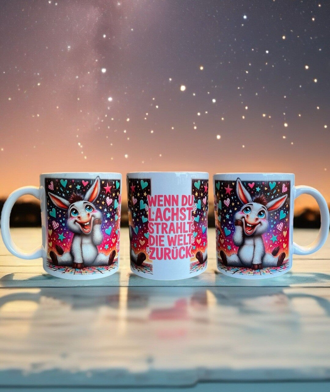 Tasse ♡ Wenn du lachst strahlt die Welt zurück