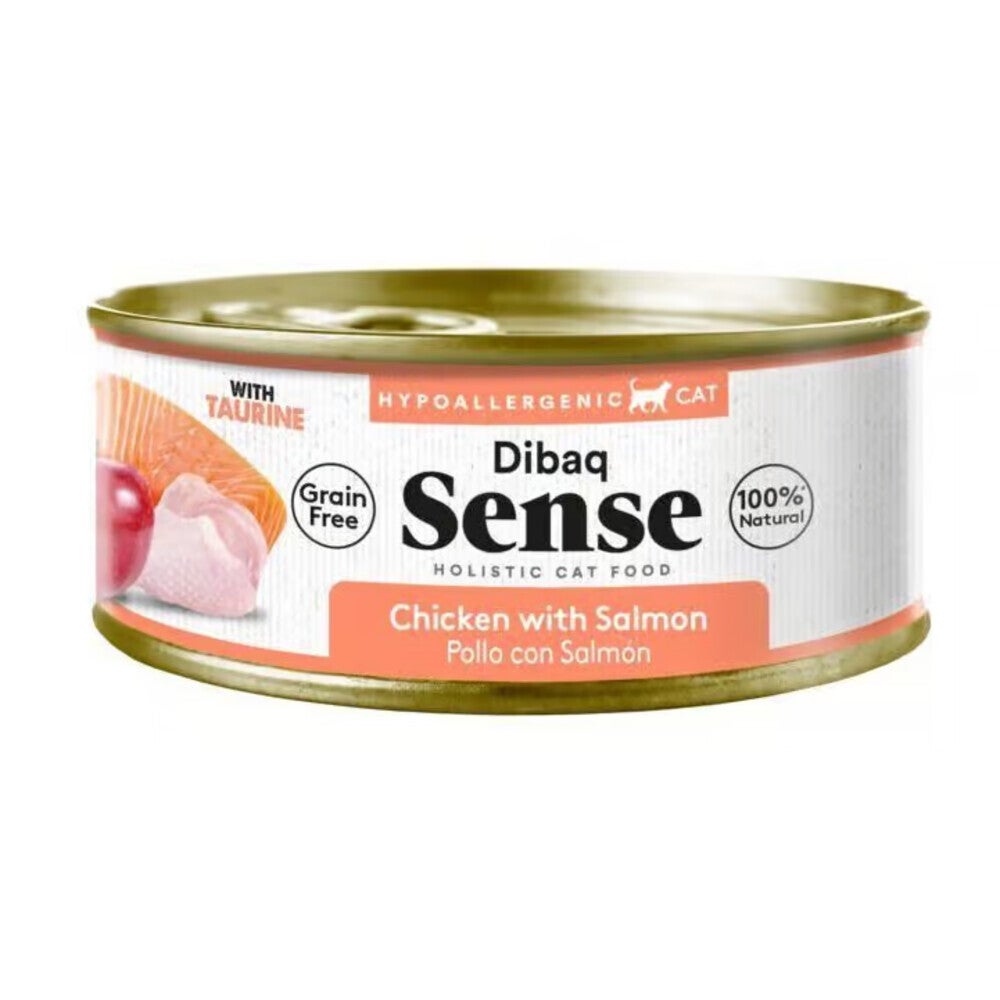 Dibaq Sense Kat Natvoer - Kip & Zalm 12x70gr