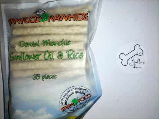 Dental munchies zonnebloemolie en rijst (zak 35 stuks)