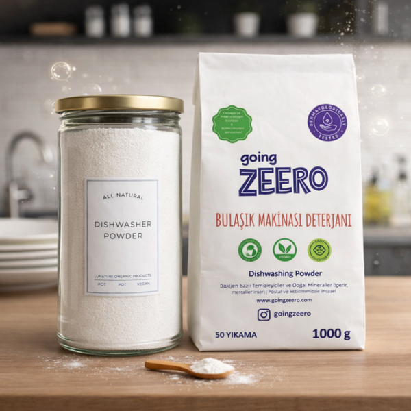 ZEERO Natuurlijke Vaatwaspoeder met pot - 50 wasbeurten