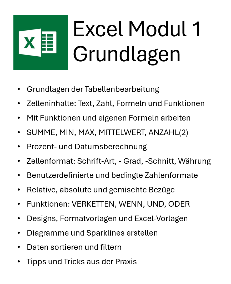 Excel Modul 1