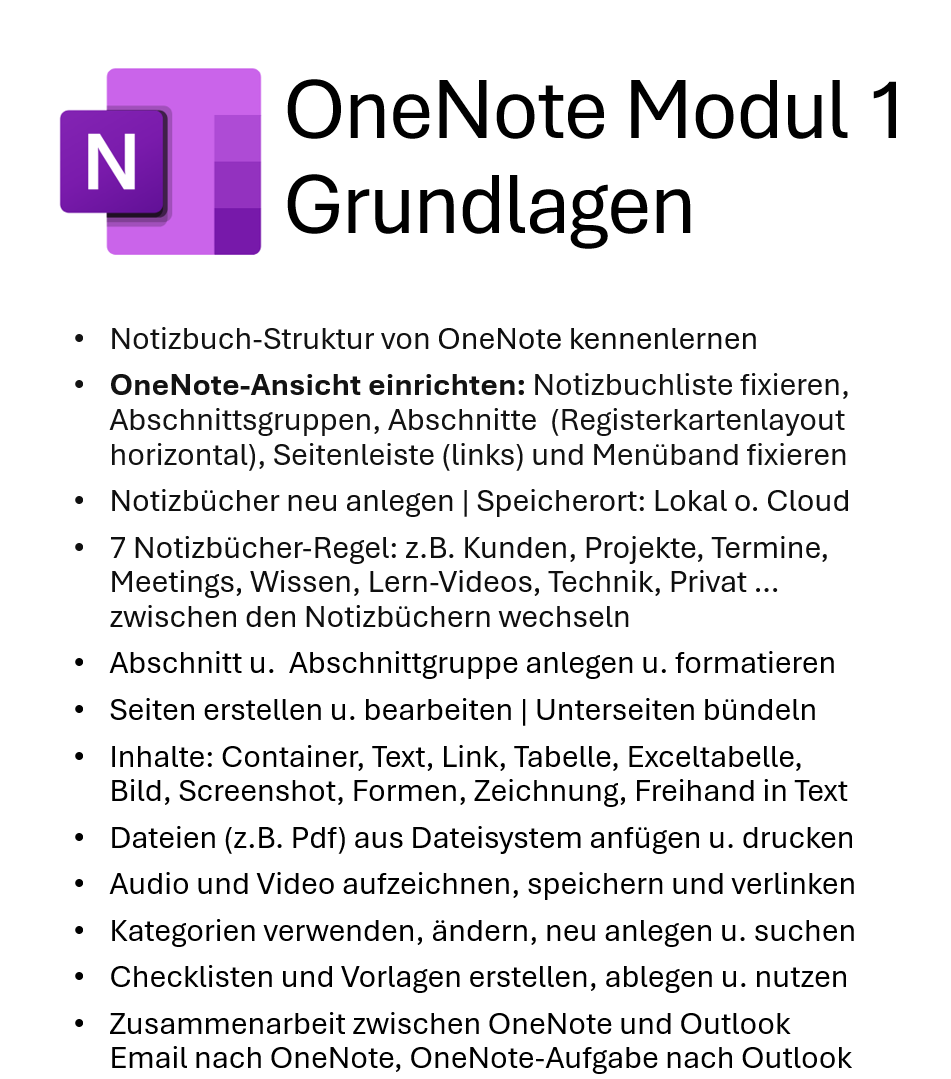 OneNote Modul 1