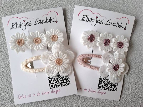 Madeliefjes met 3 dubbele bloem (2 st)