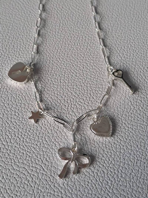 Bedelketting Strik zilver