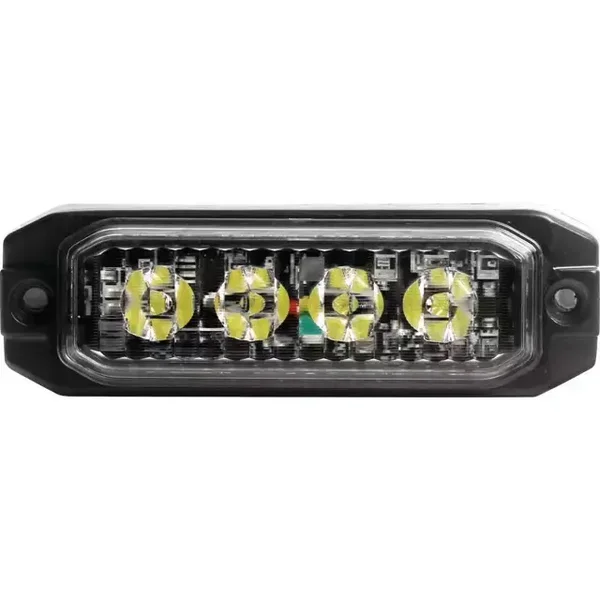4-LED Oranje Flits lamp – 12–24V, 8-Pin Stekker 26 flitspatronen