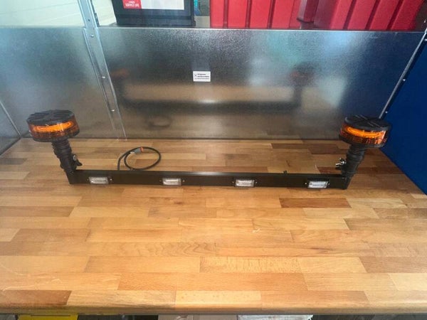 LED zwaailamp balk met 4x led flitser oranje