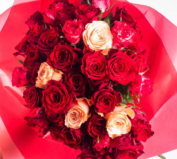 Bouquet of 20 roses in various colors