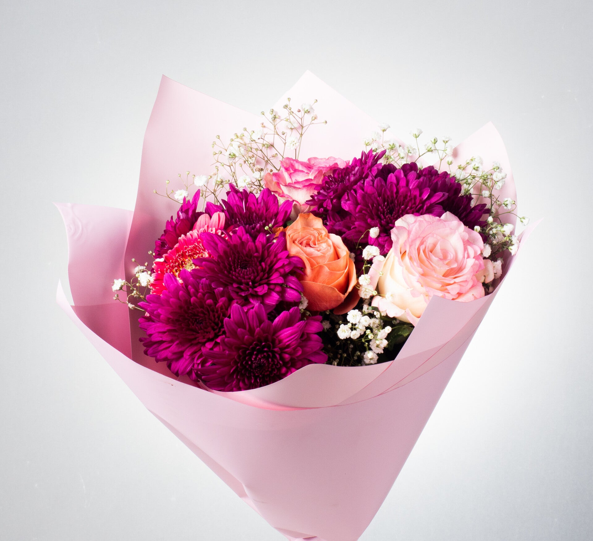 Bouquet with pink flowers