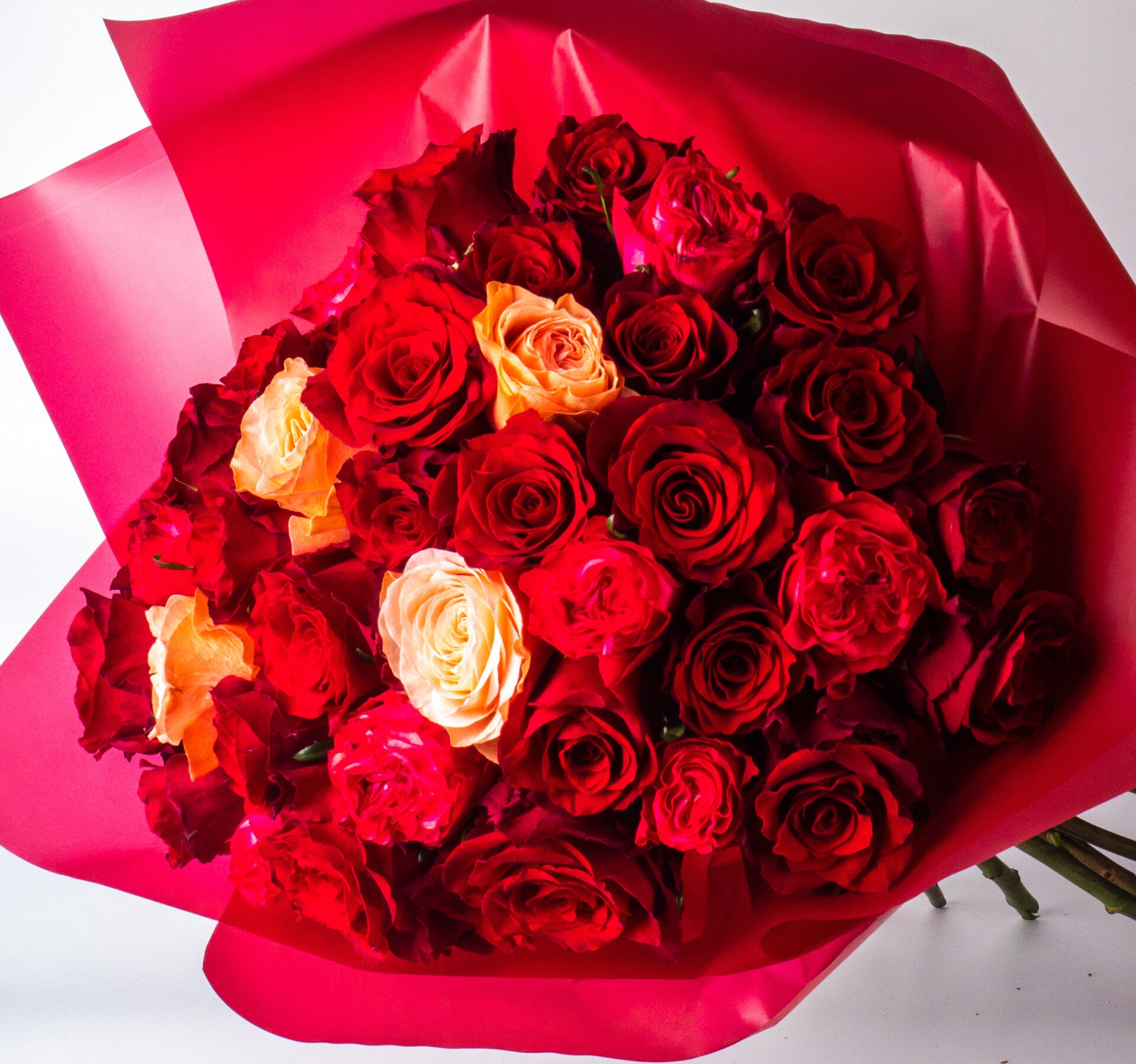 Bouquet of 40 roses in various colors
