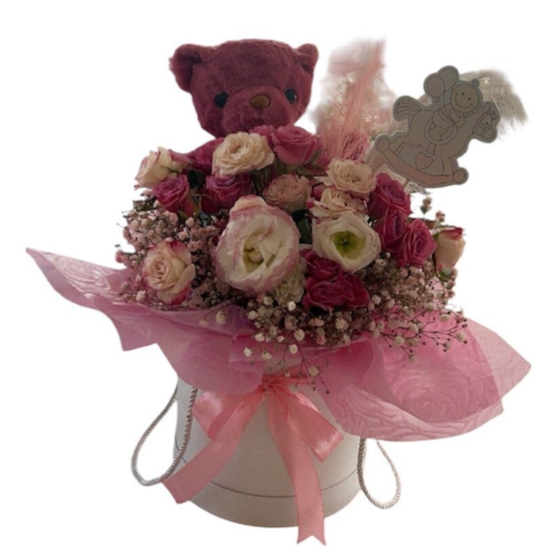 It’s a girl box with teddy