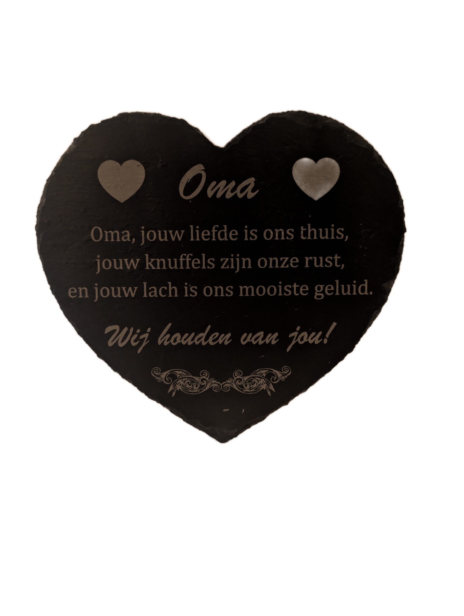 Leisteen hart  Oma | Wij houden van jou
