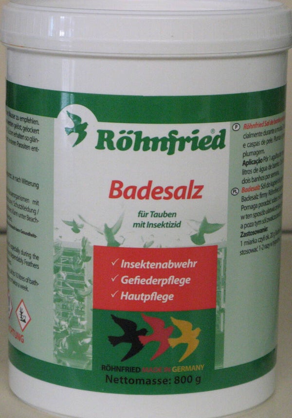 Badesalz 800 g für Tauben