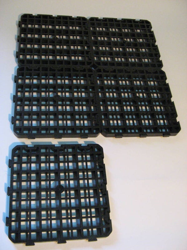 Steckroste 20 x 20 cm schwarz